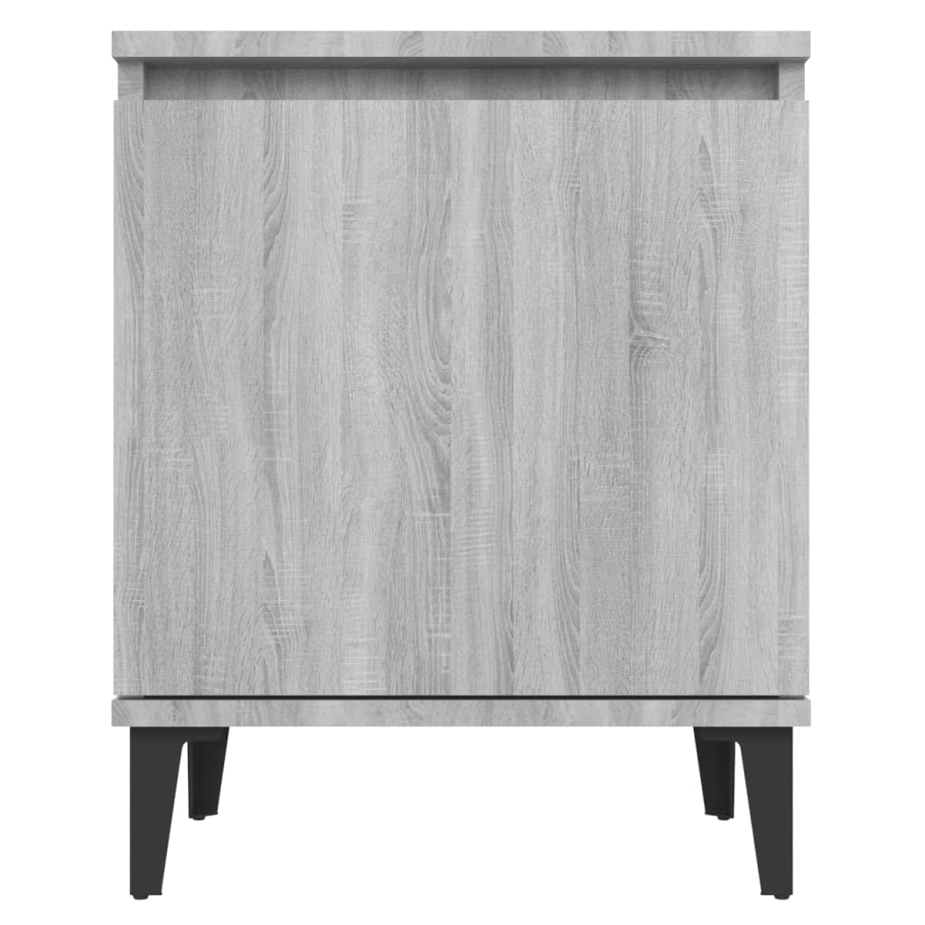 Κομοδίνο Γκρι Sonoma 40 x 30 x 50 εκ. με Μεταλλικά Πόδια - Pakobazaar