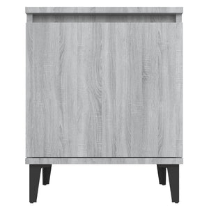Κομοδίνο Γκρι Sonoma 40 x 30 x 50 εκ. με Μεταλλικά Πόδια - Pakobazaar
