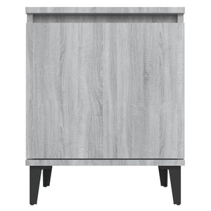 Κομοδίνα Γκρι Sonoma 40 x 30 x 50 εκ. με Μεταλλικά Πόδια