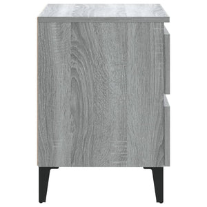 Κομοδίνο Γκρι Sonoma 40 x 35 x 50 εκ. με Μεταλλικά Πόδια