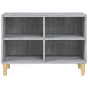 Έπιπλο Τηλεόρασης Γκρι Sonoma 69,5x30x50εκ & Μασίφ Ξύλινα Πόδια
