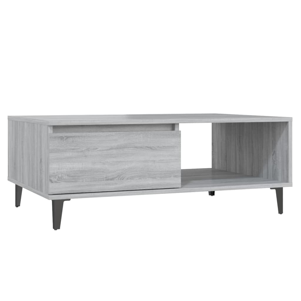 Τραπεζάκι Σαλονιού Γκρι Sonoma 90x60x35 εκ. Επεξεργασμένο Ξύλο