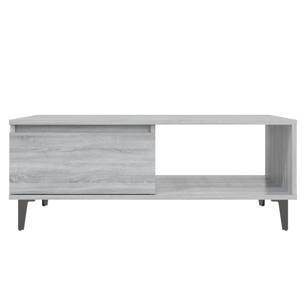 Τραπεζάκι Σαλονιού Γκρι Sonoma 90x60x35 εκ. Επεξεργασμένο Ξύλο