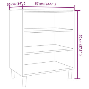 Ραφιέρα Γκρι Sonoma 57 x 35 x 70 εκ. από Επεξεργασμένο Ξύλο