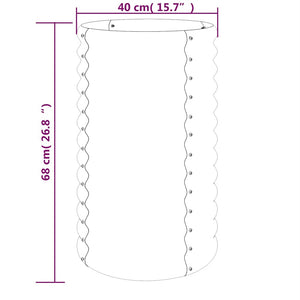 Ζαρντινιέρα Ανθρακί 40x40x68 εκ Γαλβανισμένος χάλυβας
