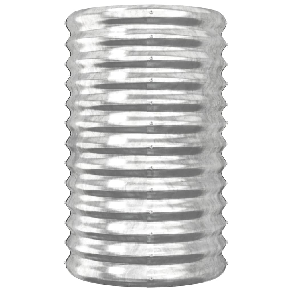 Ζαρντινιέρα Ασημί 40x40x68 εκ. Γαλβανισμένος χάλυβας