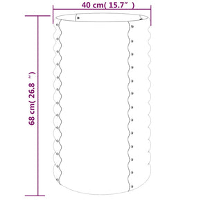 Ζαρντινιέρα Ασημί 40x40x68 εκ. Γαλβανισμένος χάλυβας