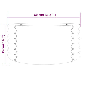 Ζαρντινιέρα Καφέ 80x80x36 εκ. Γαλβανισμένος χάλυβας