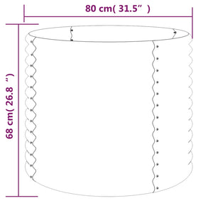 Ζαρντινιέρα Καφέ 80x80x68 εκ. Γαλβανισμένος χάλυβας