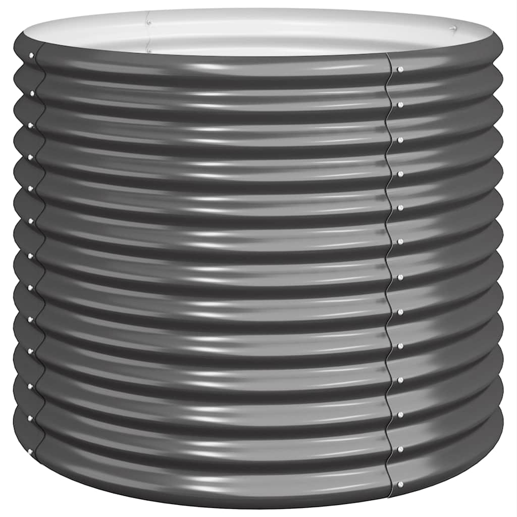 Ζαρντινιέρα Ανθρακί 80x80x68 εκ. Γαλβανισμένος χάλυβας