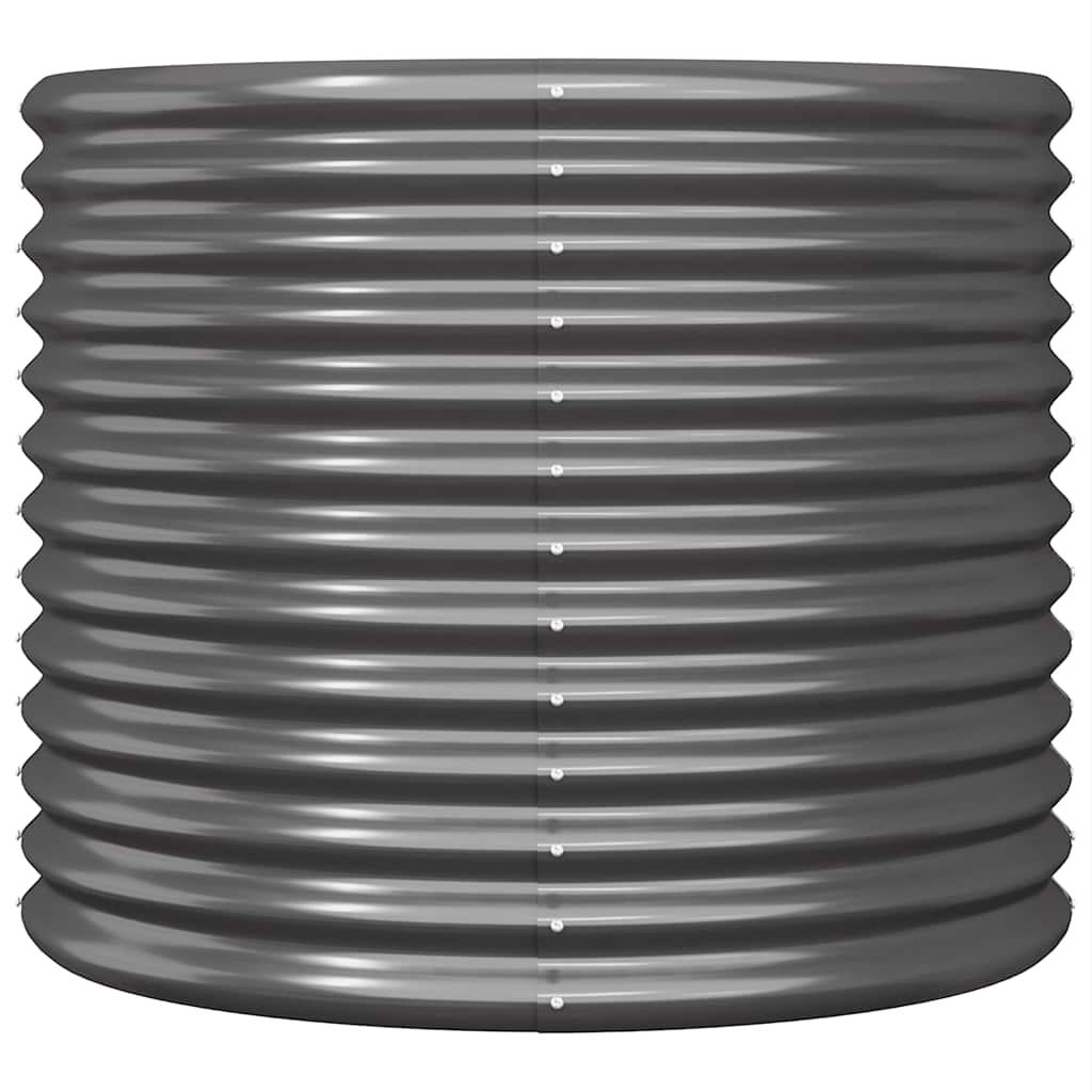 Ζαρντινιέρα Ανθρακί 80x80x68 εκ. Γαλβανισμένος χάλυβας