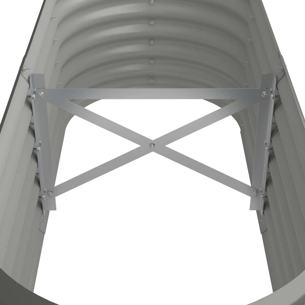 Ζαρντινιέρα Υπερυψ. Γκρι 114x40x36 εκ. Γαλβανισμένος χάλυβας