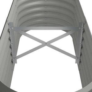Ζαρντινιέρα Υπερυψ. Γκρι 114x40x36 εκ. Γαλβανισμένος χάλυβας