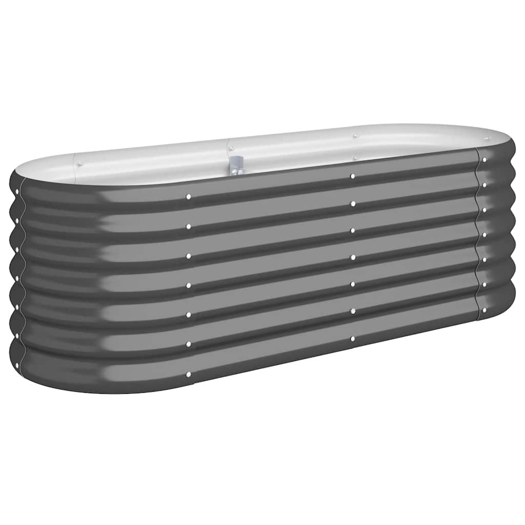Ζαρντινιέρα Υπερυψ. Ανθρακί 114x40x36 εκ. Γαλβανισμένος χάλυβας