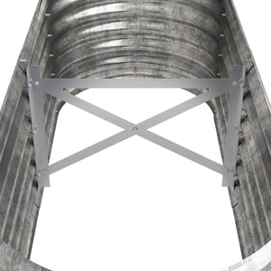 Ζαρντινιέρα Υπερυψωμένη Ασημί 114x40x36 εκ. Γαλβανισμένος χάλυβας