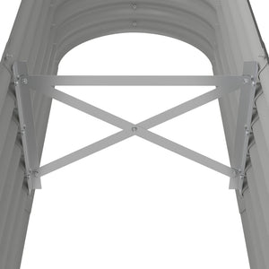 Ζαρντινιέρα Υπερυψωμένη Γκρι 152x40x36 εκ. Γαλβανισμένος χάλυβας