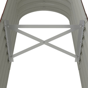 Ζαρντινιέρα Καφέ 152x40x36 εκ. Γαλβανισμένος χάλυβας - Pakobazaar