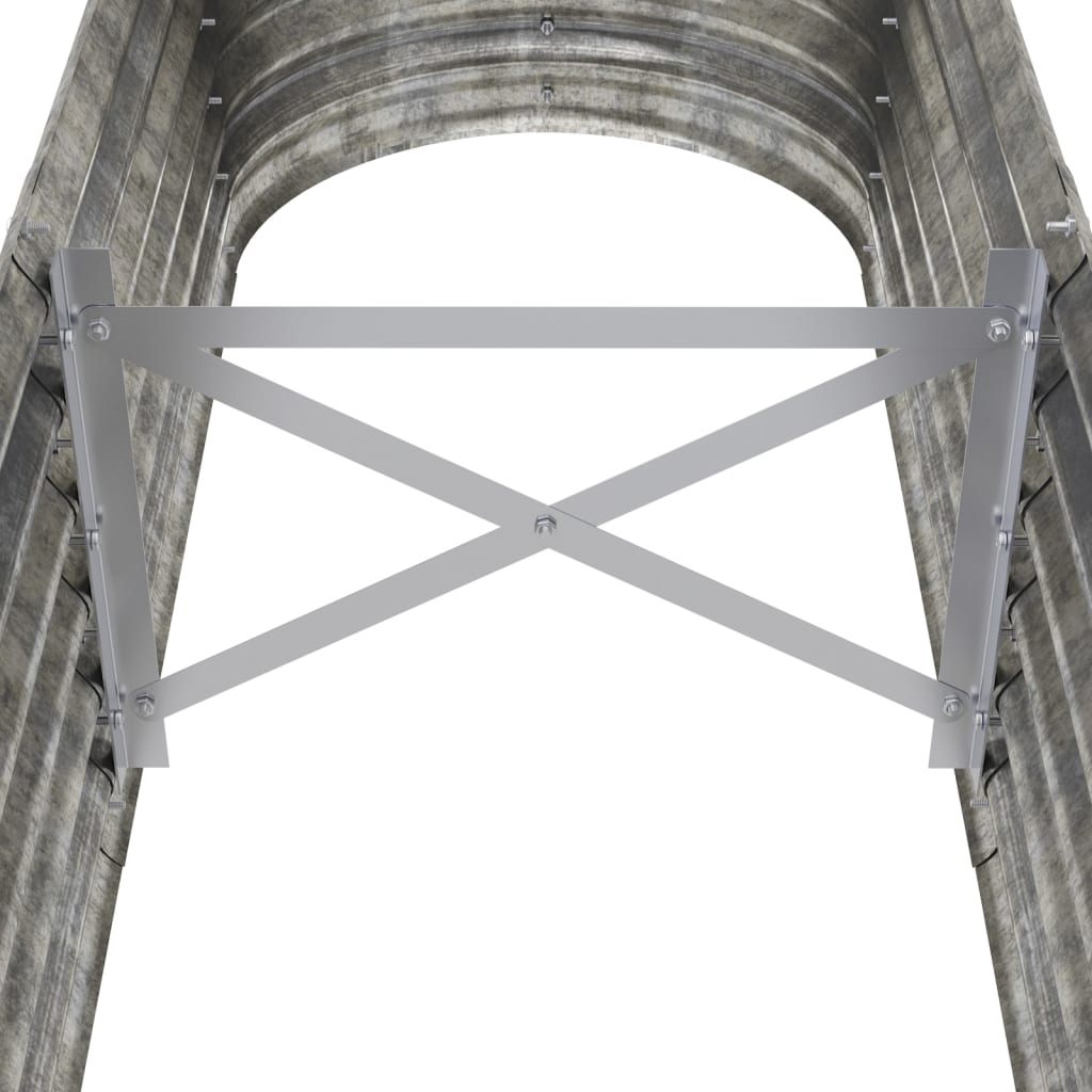 Ζαρντινιέρα Ασημί 152x40x36 εκ. Γαλβανισμένος χάλυβας