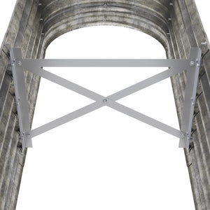 Ζαρντινιέρα Ασημί 152x40x36 εκ. Γαλβανισμένος χάλυβας