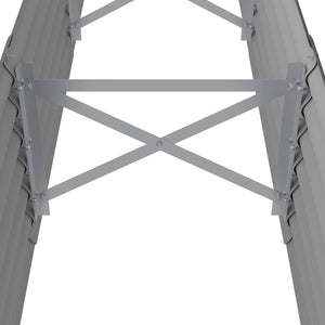 Ζαρντινιέρα Γκρι 224x40x36 εκ. Γαλβανισμένος χάλυβας