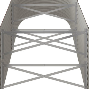 Ζαρντινιέρα Καφέ 224x40x36 εκ. Γαλβανισμένος χάλυβας