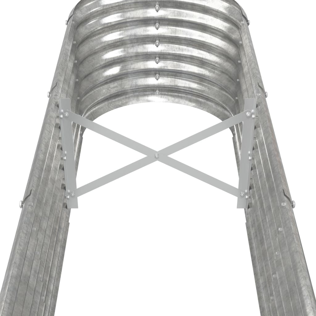 Ζαρντινιέρα Ασημί 332x40x36 εκ. Γαλβανισμένος χάλυβας