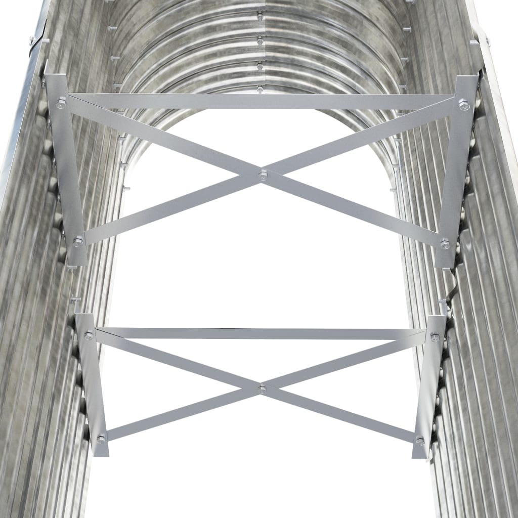 Ζαρντινιέρα Ασημί 114x40x68 εκ. Γαλβανισμένος χάλυβας