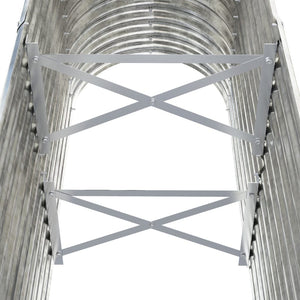 Ζαρντινιέρα Ασημί 114x40x68 εκ. Γαλβανισμένος χάλυβας