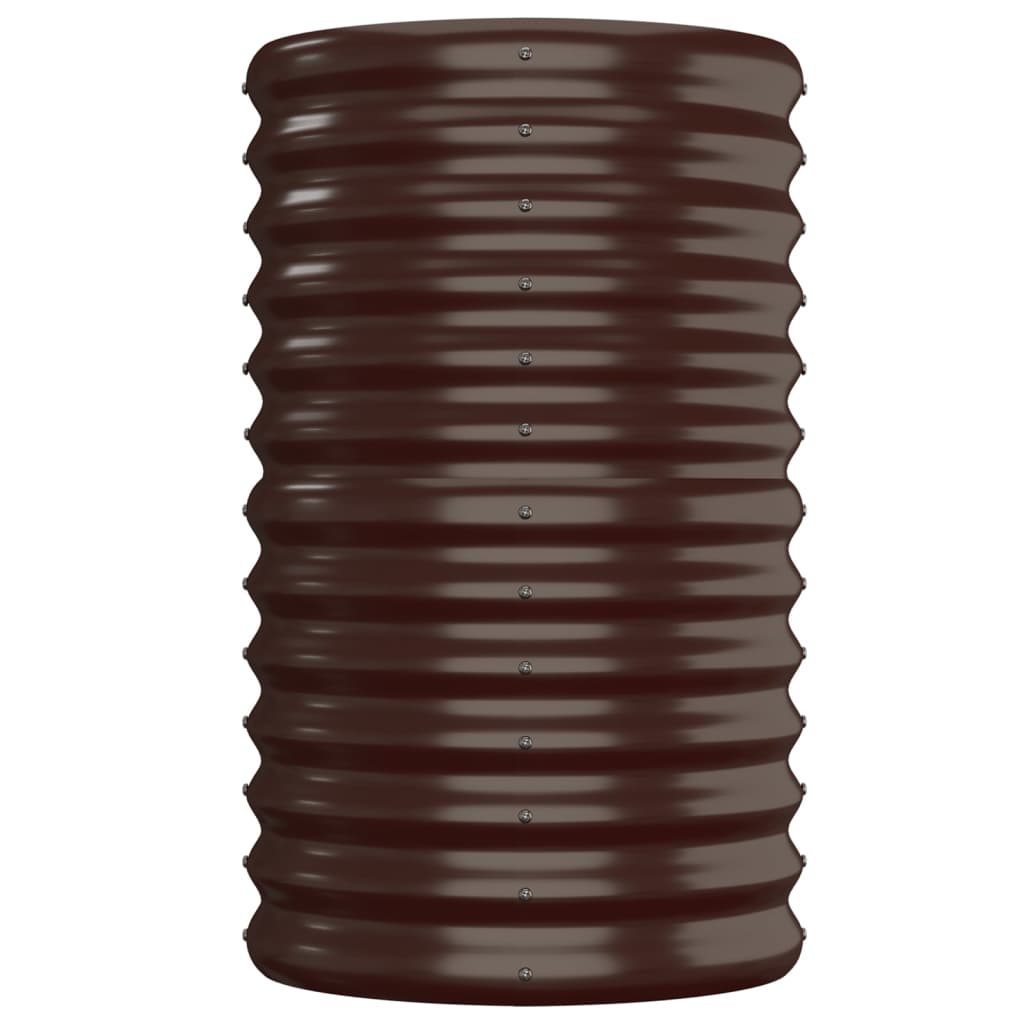 Ζαρντινιέρα Καφέ 152x40x68 εκ. Γαλβανισμένος χάλυβας