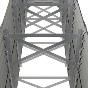 Ζαρντινιέρα Γκρι 224x40x68 εκ. Γαλβανισμένος χάλυβας