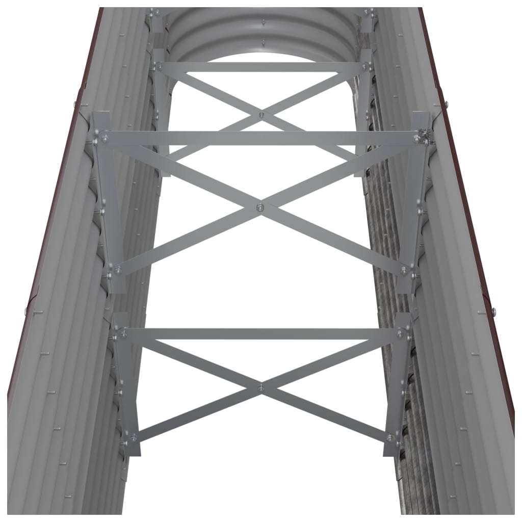 Ζαρντινιέρα Καφέ 260x40x68 εκ. Γαλβανισμένος χάλυβας