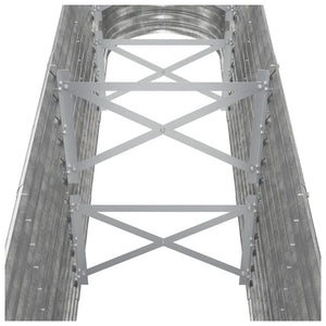 Ζαρντινιέρα Ασημί 260x40x68 εκ. Γαλβανισμένος χάλυβας