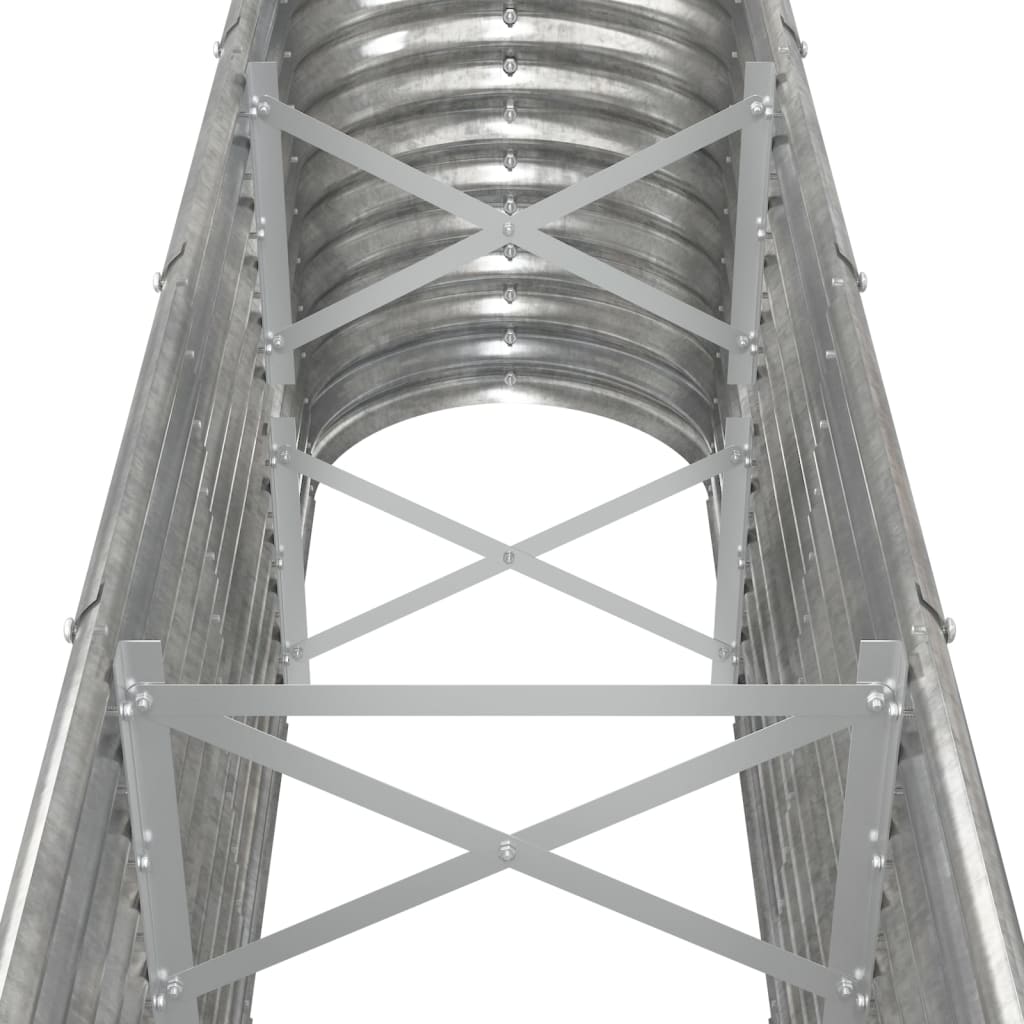 Ζαρντινιέρα Ασημί 332x40x68 εκ. Γαλβανισμένος χάλυβας