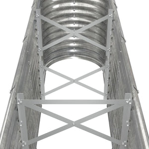 Ζαρντινιέρα Ασημί 332x40x68 εκ. Γαλβανισμένος χάλυβας