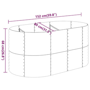 Ζαρντινιέρα Πράσινη 152x80x68 εκ Γαλβανισμένος χάλυβας