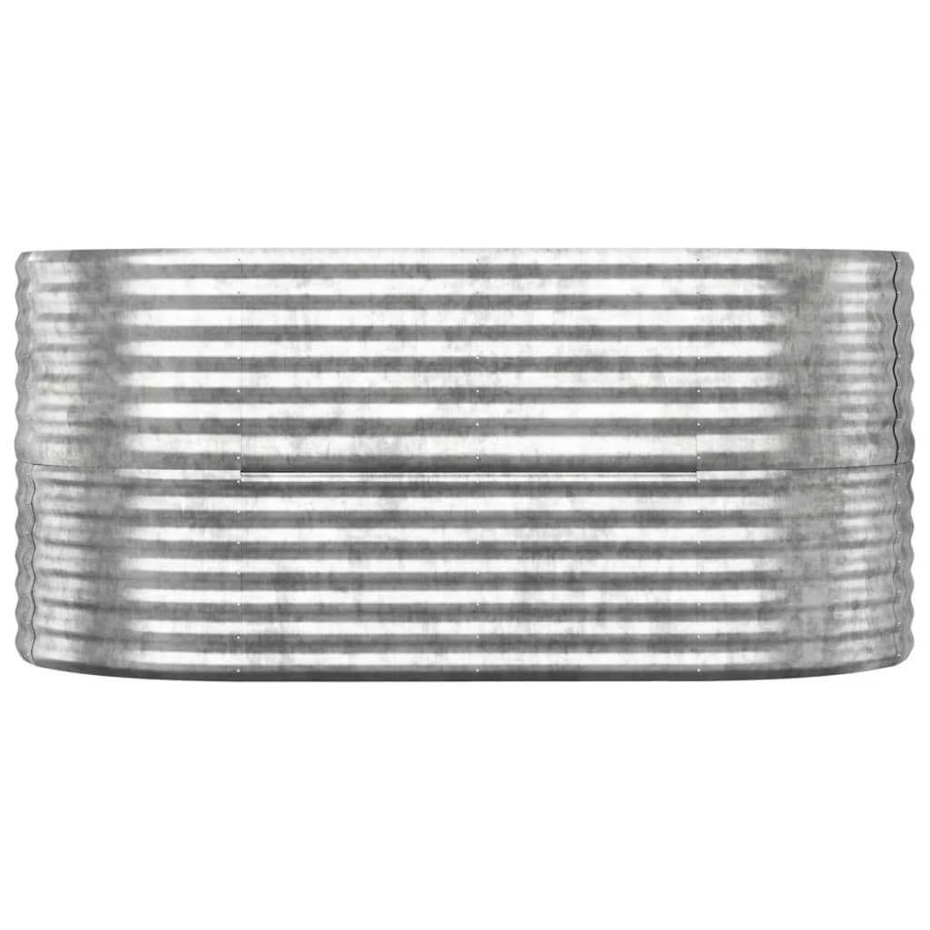 Ζαρντινιέρα Ασημί 152x80x68 εκ. Γαλβανισμένος χάλυβας