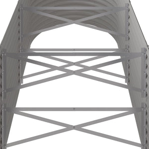 Ζαρντινιέρα Γκρι 224x80x68 εκ. Γαλβανισμένος χάλυβας
