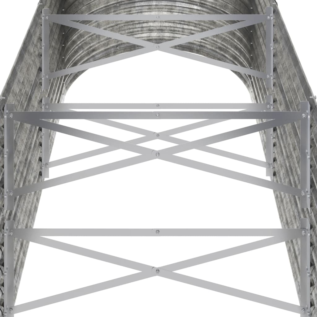 Ζαρντινιέρα Ασημί 224x80x68 εκ. Γαλβανισμένος χάλυβας