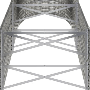Ζαρντινιέρα Ασημί 224x80x68 εκ. Γαλβανισμένος χάλυβας