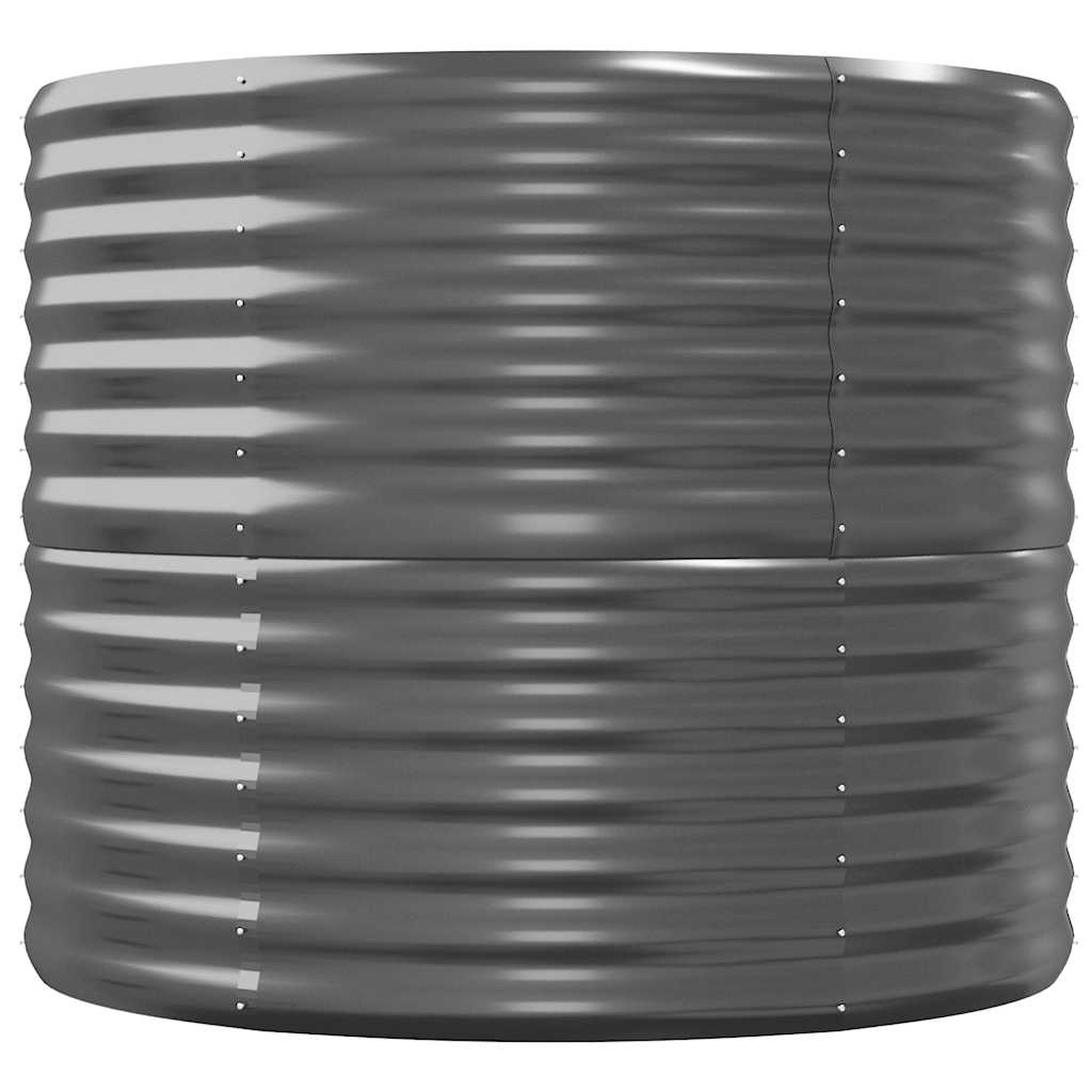 Ζαρντινιέρα Ανθρακί 368x80x68 εκ Γαλβανισμένος χάλυβας