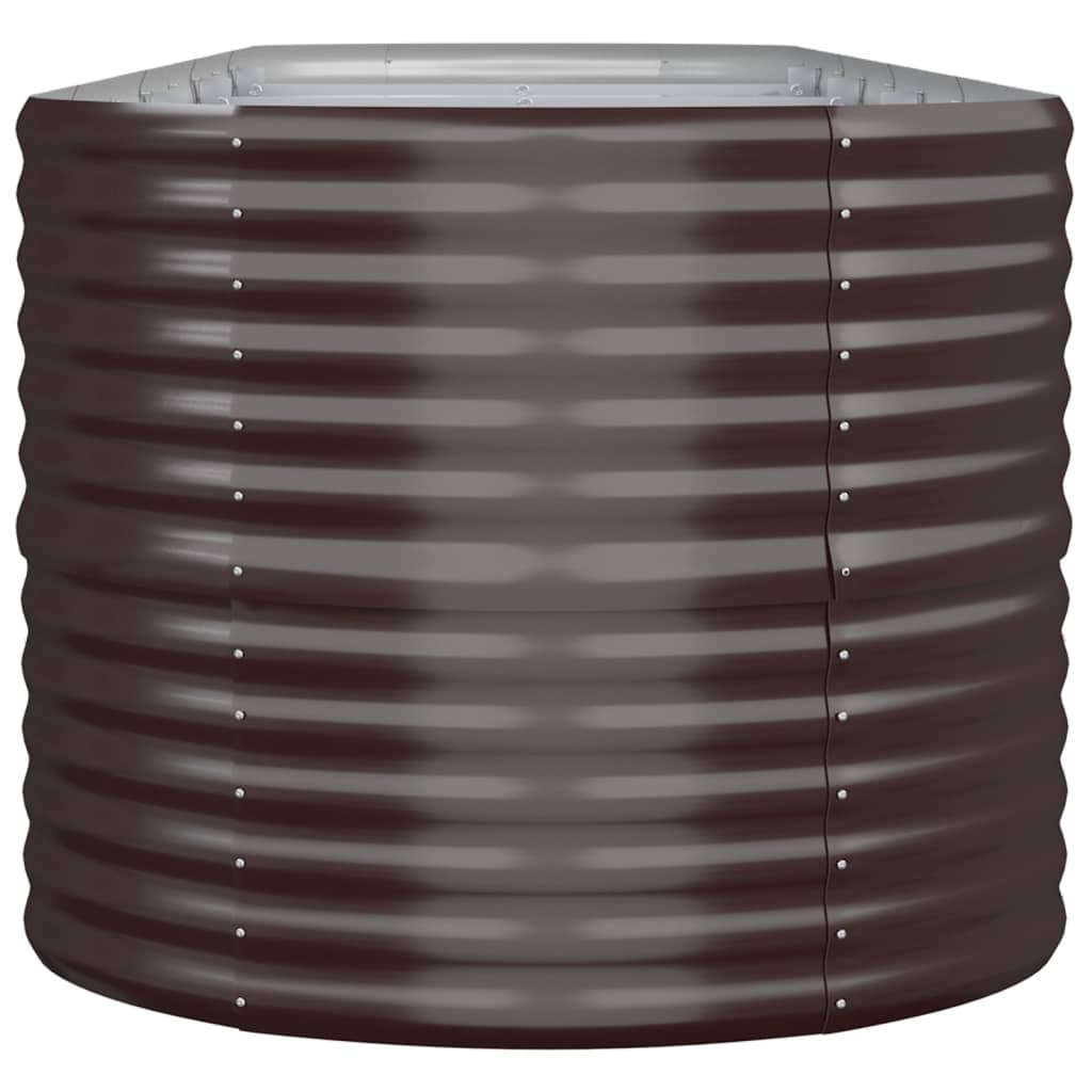 Ζαρντινιέρα Καφέ 440x80x68 εκ. Γαλβανισμένος χάλυβας