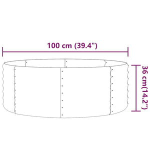 Ζαρντινιέρα Καφέ 100x100x36 εκ. Γαλβανισμένος χάλυβας