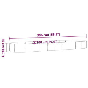 Ζαρντινιέρα Ασημί 507x100x36 εκ. Γαλβανισμένος χάλυβας