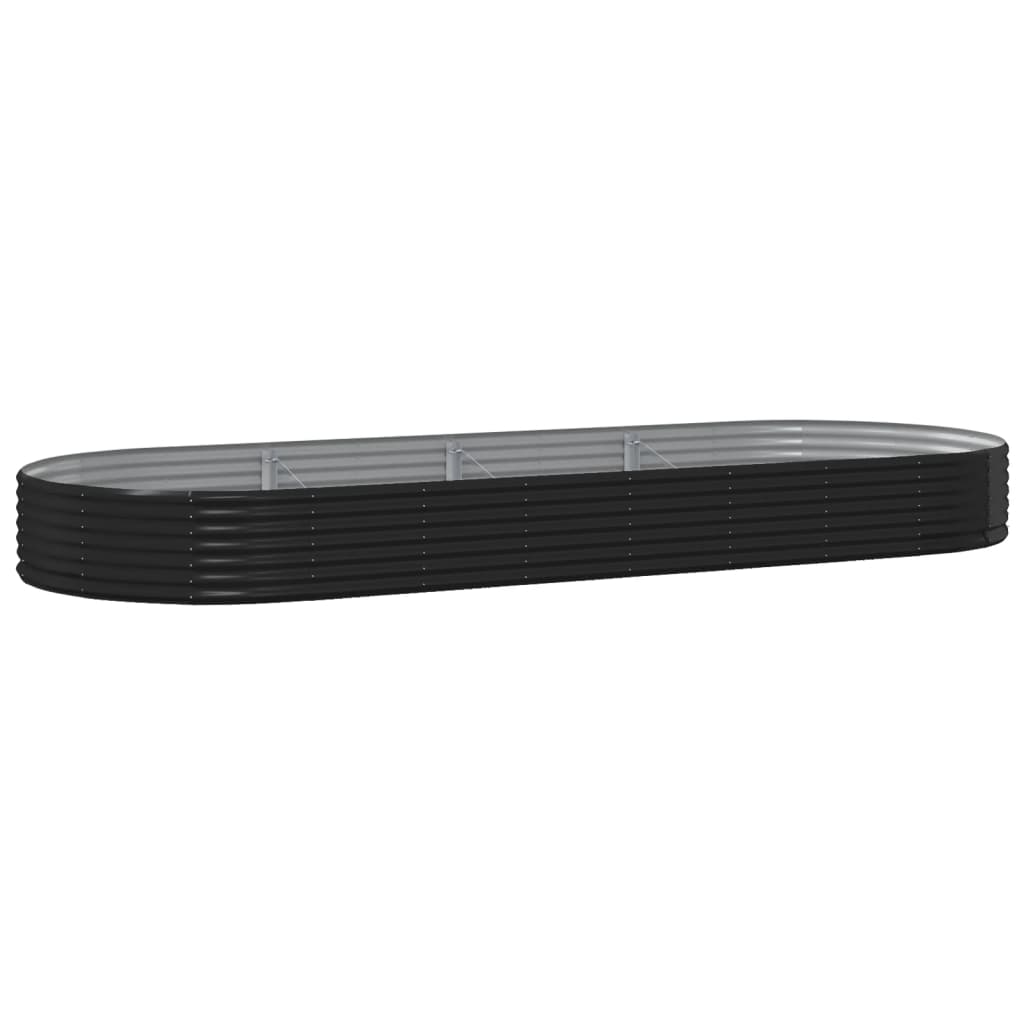 Ζαρντινιέρα Ανθρακί 373x140x36εκ Γαλβανισμένος χάλυβας