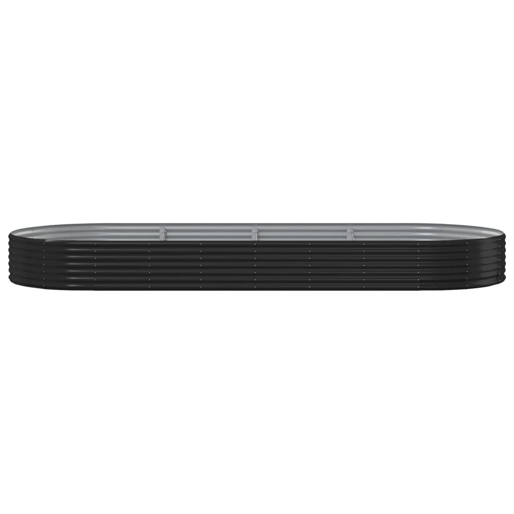 Ζαρντινιέρα Ανθρακί 373x140x36εκ Γαλβανισμένος χάλυβας