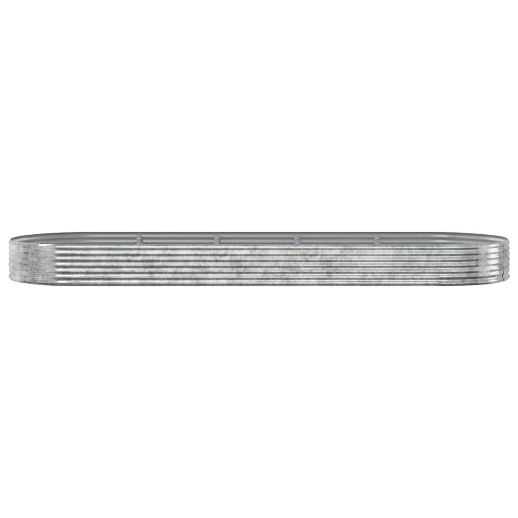 Ζαρντινιέρα Ασημί 450x140x36 εκ. Γαλβανισμένος χάλυβας