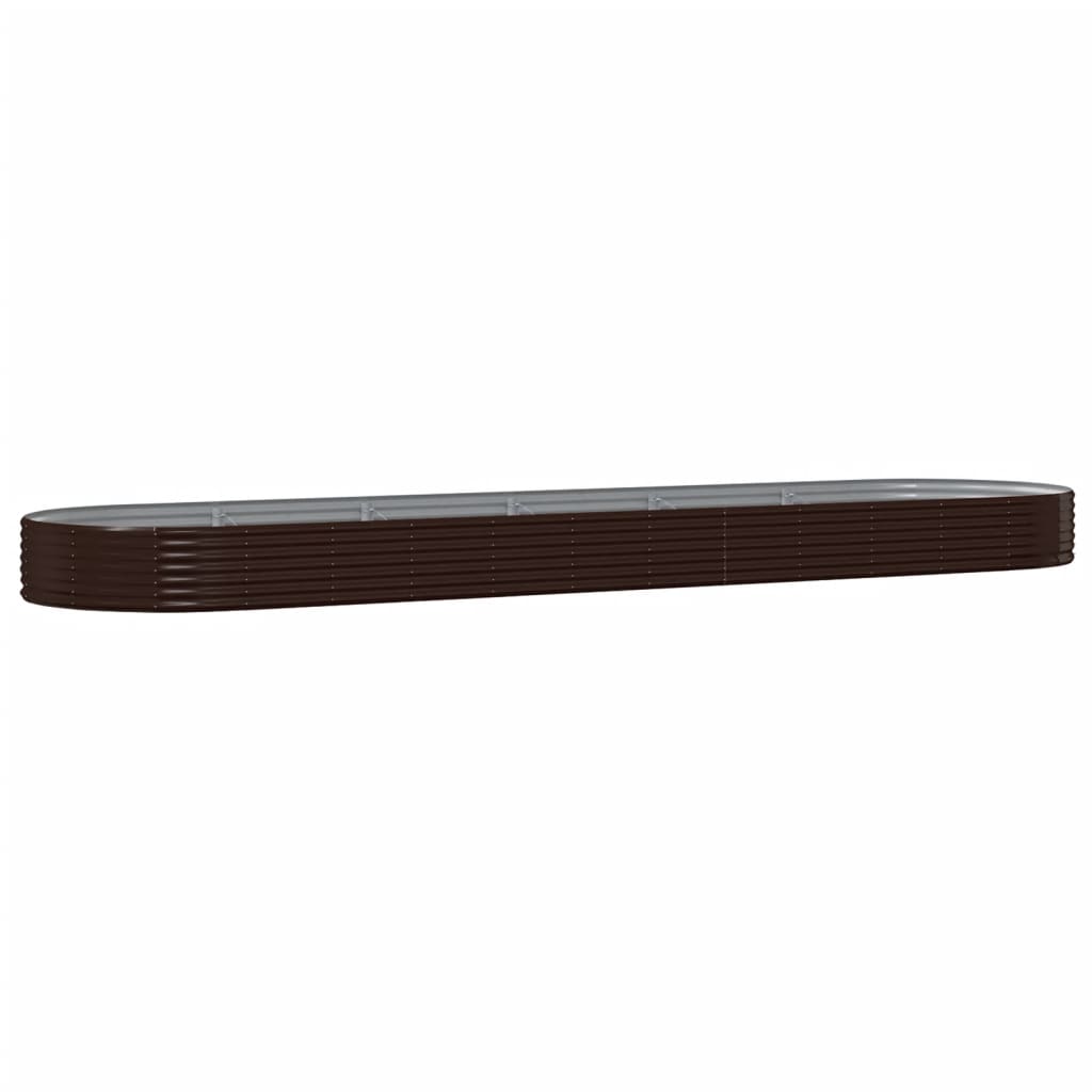 Ζαρντινιέρα Καφέ 523x140x36 εκ. Γαλβανισμένος χάλυβας - Pakobazaar