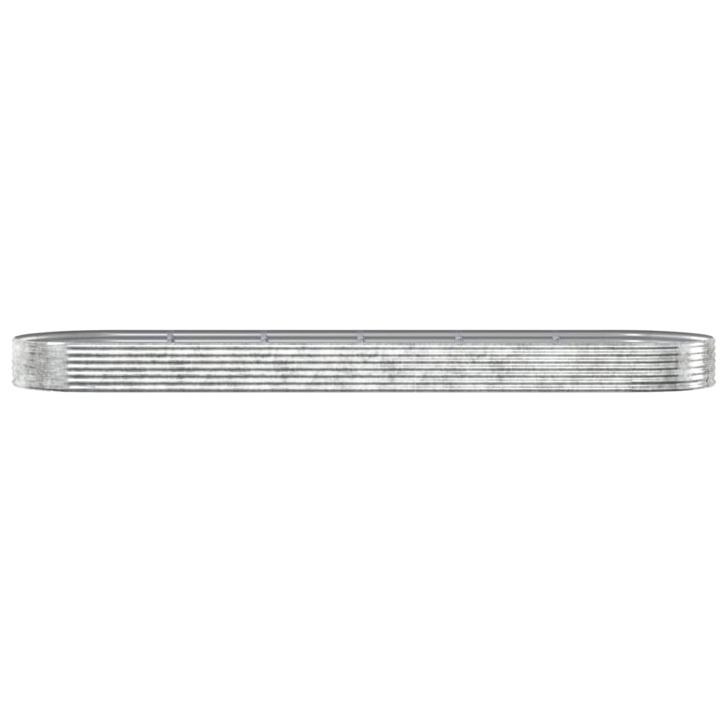 Ζαρντινιέρα Ασημί 523x140x36 εκ. Γαλβανισμένος χάλυβας