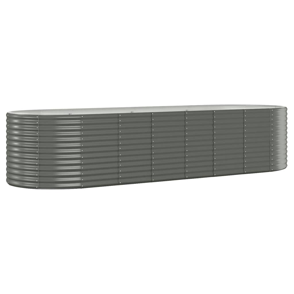Ζαρντινιέρα Γκρι 322x100x68 εκ. Γαλβανισμένος χάλυβας