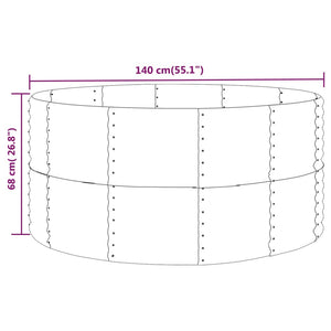 Υπερυψωμένο Ζαρντινιέρα Κήπου Πράσινη 140x140x68 εκ. από Γαλβανισμένο Ατσάλι - Pakobazaar